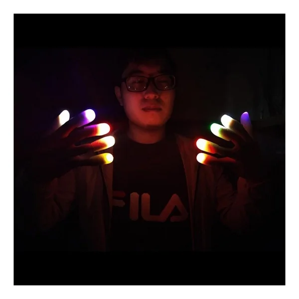 LED Işıklı Renkli Sihirli Parmak Şaka - Görsel 5