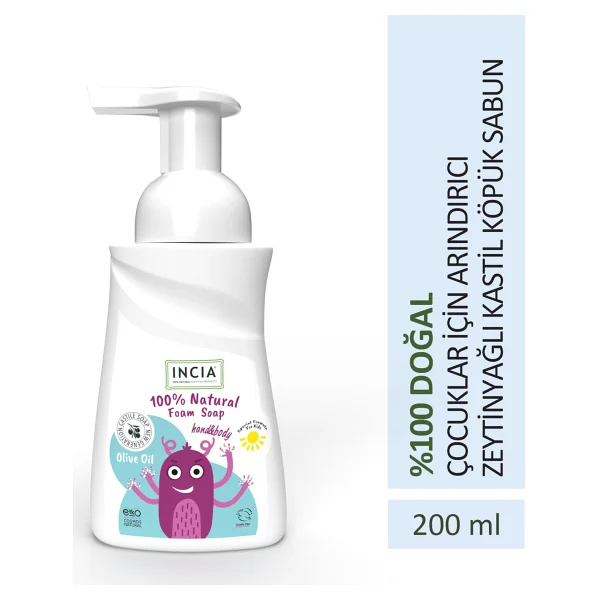 Incia Zeytinyağlı Çocuklar İçin Köpük Sabun 200 Ml - Görsel 5
