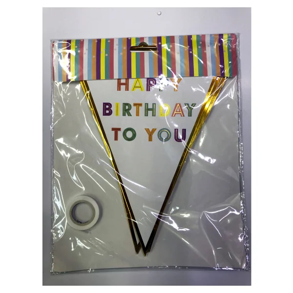 Happy Birthday To You Flama Bayrak Süsü - Görsel 3