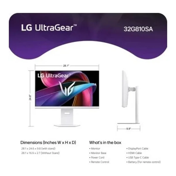 Lg Ultragear 32g810sa-W 31.5" 1 Ms 4K Pivot Ips 144 Hz Oyuncu Monitörü - Görsel 7