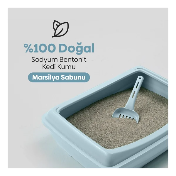 Sandy Marsilya Sabunu Kokulu 10 Kg Bentonit Kedi Kumu - Görsel 2