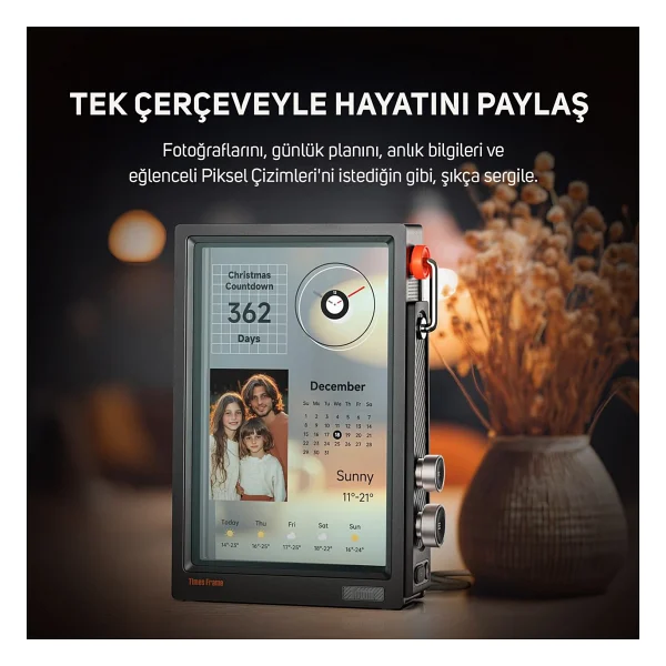 Divoom Times Frame 10.1 Akıllı Kişiselleştirilebilir Dijital Çerçeve, 64gb Siyah - Görsel 2