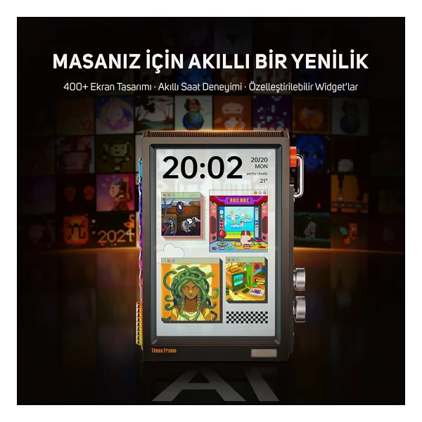Divoom Times Frame 10.1 Akıllı Kişiselleştirilebilir Dijital Çerçeve, 64gb Siyah - Görsel 4