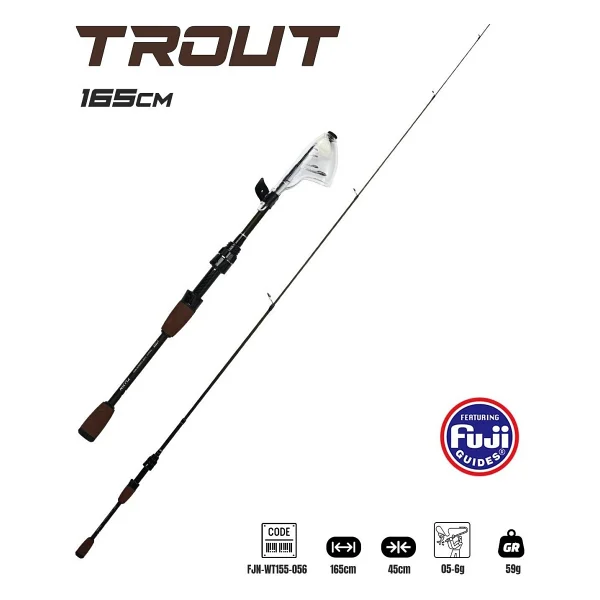 Fujin Trout 165cm 05-6gr Teleskopik Alabalık Kamışı - Görsel 6
