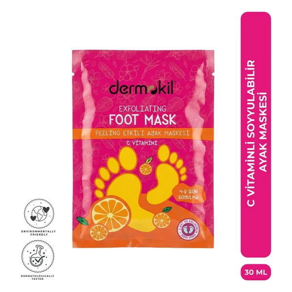 Dermokil C Vitaminli Peeling Etkili Soyulabilen 30 Ml Ayak Maskesi - Görsel 7