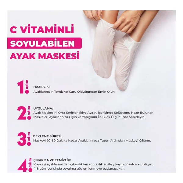 Dermokil C Vitaminli Peeling Etkili Soyulabilen 30 Ml Ayak Maskesi - Görsel 3