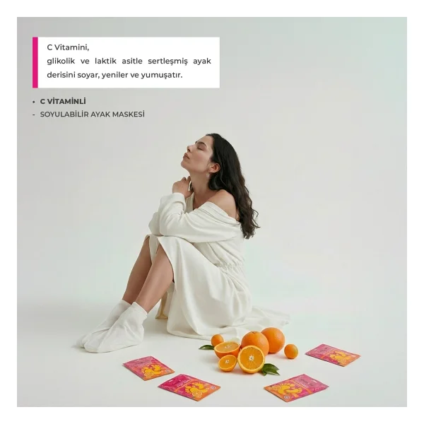 Dermokil C Vitaminli Peeling Etkili Soyulabilen 30 Ml Ayak Maskesi - Görsel 5