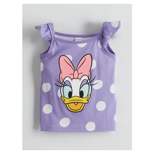 Lc Waikiki Yeni Sezon Daisy Duck Baskılı Kız Bebek Şortlu Pijama Takım - Mor - 3 - 6 Ay - Görsel 2