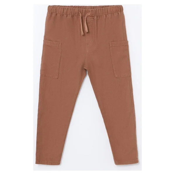 Lc Waikiki Yeni Sezon Keten Karışımlı Erkek Çocuk Kargo Pantolon - Kahverengi - 9 - 12 Ay - Görsel 2