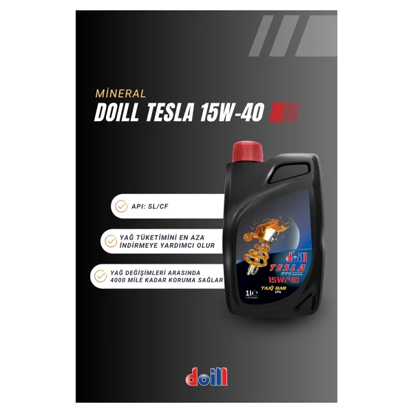 Doill Tesla 15W-40 1 lt Motor Yağı - 2026 - Görsel 2