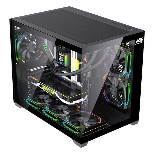 Next Gaming Orion Cube XL 6x Argb Fanlı Siyah Micro Atx Oyuncu Kasası - Görsel 6