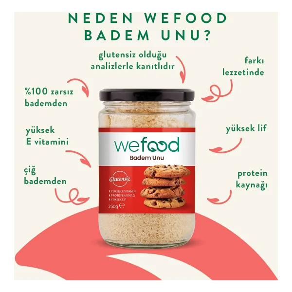 Wefood Glutensiz 250 Gr Badem Unu - Görsel 2