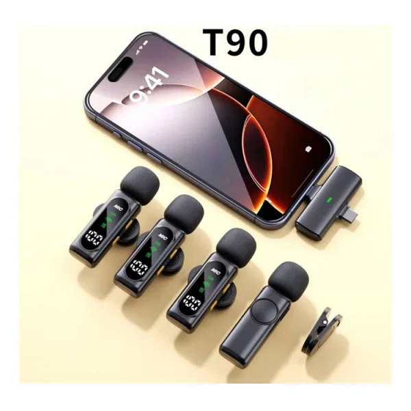 Coverzone T90 4'lü Kablosuz Yaka Mikrofonu - Görsel 4