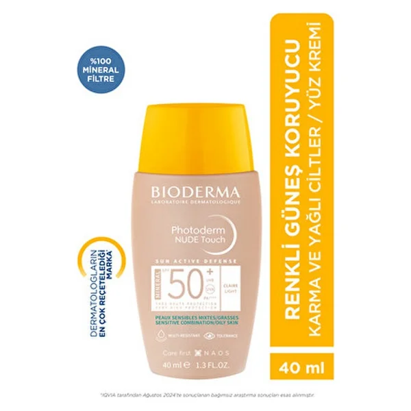 Bioderma Photoderm Nude Touch 40 Ml 50 Faktör Renkli Güneş Kremi - Görsel 4