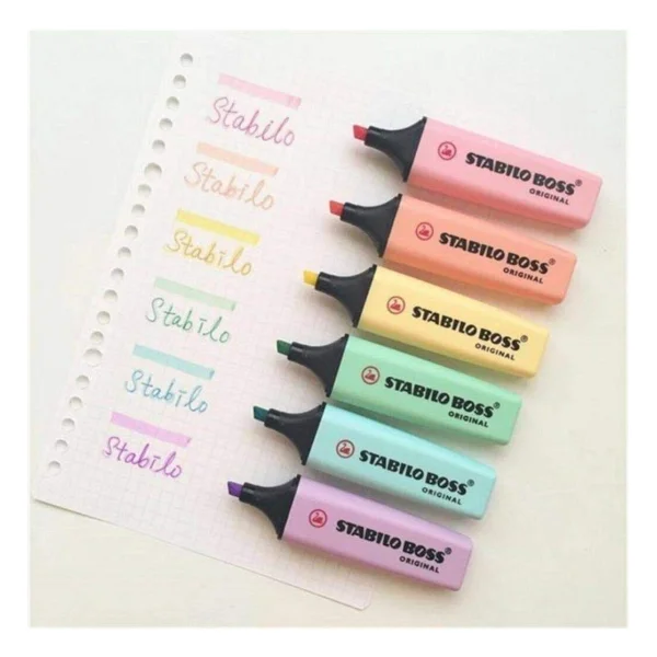 Stabilo Boss Orginal Pastel 6'lı Fosforlu Kalem - Görsel 7