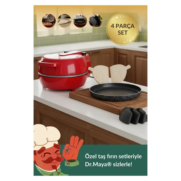 Dr.Maya Pro Plus Taş Fırın Pizza Makinesi - Görsel 9