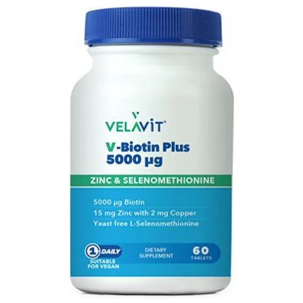 Velavit V-Biotin Plus 5000 Mcg 60 Tablet - Görsel 7
