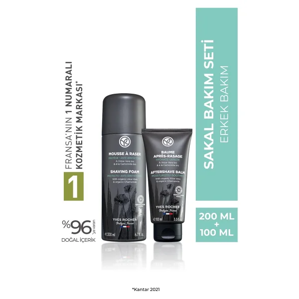 Yves Rocher Tıraş Köpüğü, Tıraş Balsamı Orjinal Boy Bakım Sakal Bakım Seti - Görsel 6