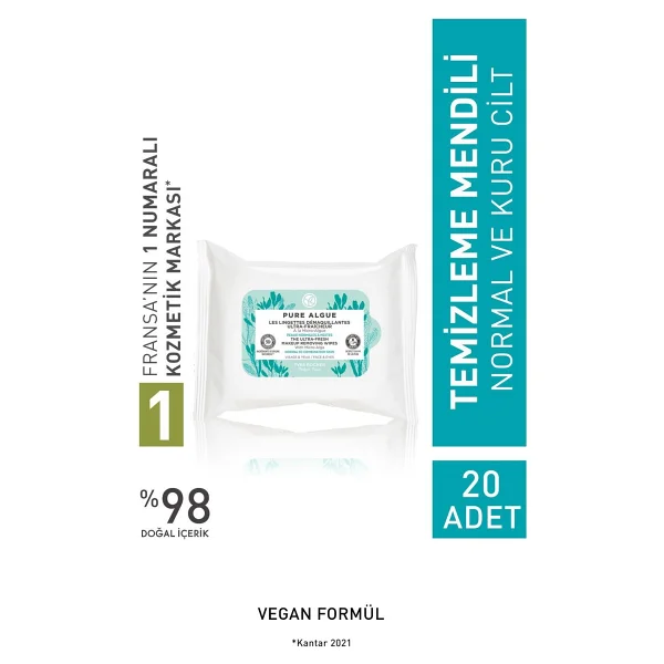 Yves Rocher Pure Algue 20'li Makyaj Temizleme Mendili - Görsel 9