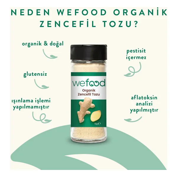 Wefood Organik Zencefil Tozu 45 Gr - Görsel 2