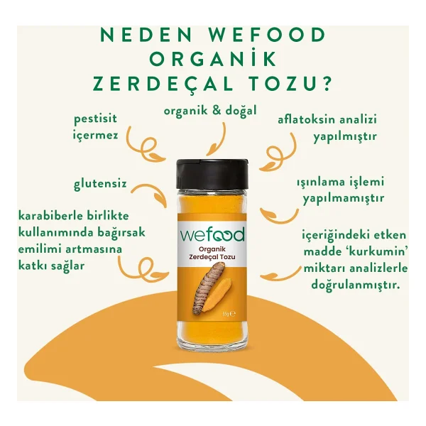 Wefood Organik Zerdeçal Tozu 55 Gr - Görsel 2