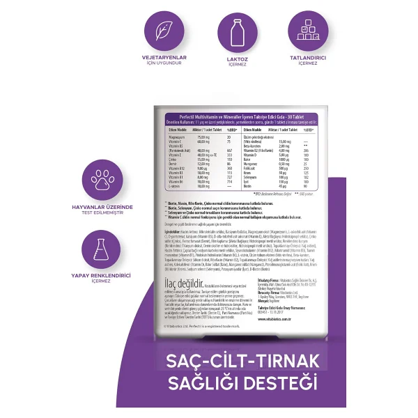 Vitabiotics Perfectil 30 Tablet - Görsel 4
