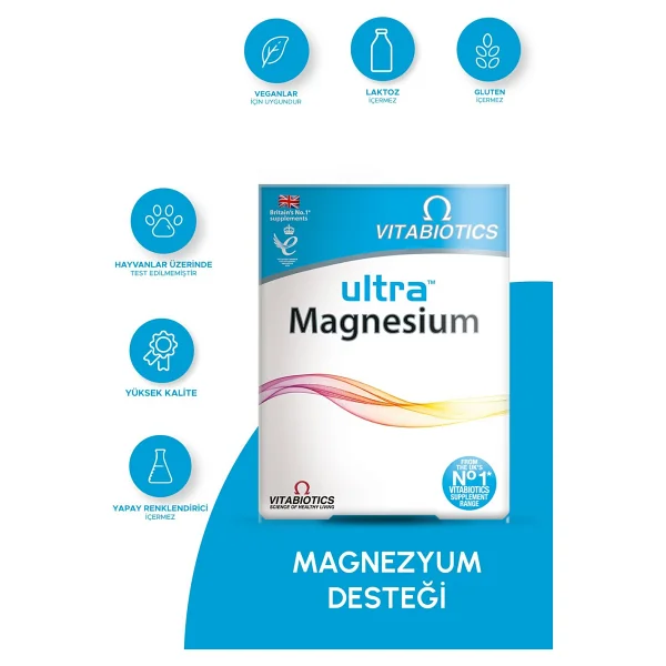 Vitabiotics Ultra Magnesium 60 Tablet - Görsel 4