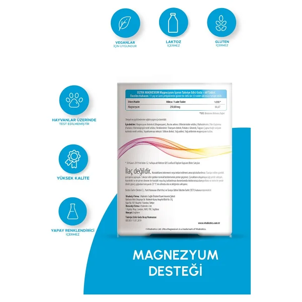 Vitabiotics Ultra Magnesium 60 Tablet - Görsel 5