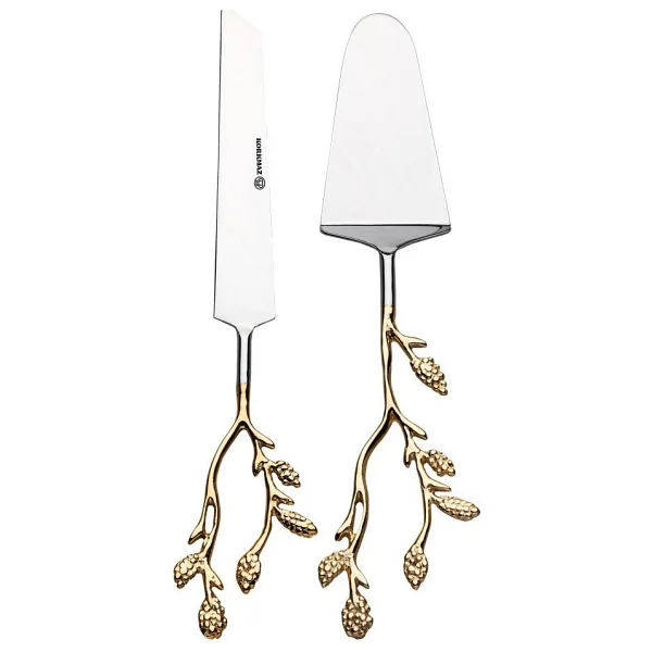 Korkmaz Flora 2 Parça Pasta Servis Seti A8735-6 - Gri - Görsel 3