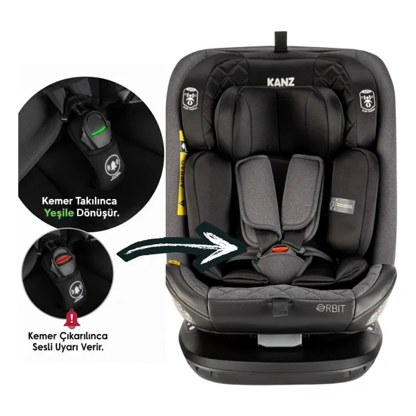 Kanz Orbit I-Size Bej 0-36 Kg Oto Koltuğu - Görsel 8