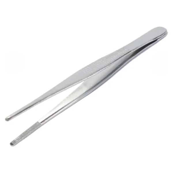 Labolist Penset Düz Küt Uçlu 13 Cm Paslanmaz Çelik - Görsel 3
