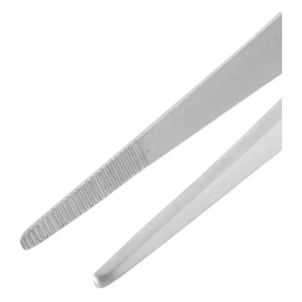Labolist Penset Düz Küt Uçlu 13 Cm Paslanmaz Çelik - Görsel 4