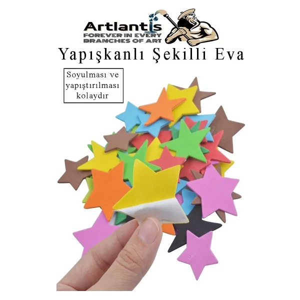 Şekilli Simli Eva Yapışkanlı Deniz Canlıları 100 Lü 1 Paket Kendinden Yapışkanlı Simli Eva Sticker Okul Öncesi Kreş Ana - Görsel 3