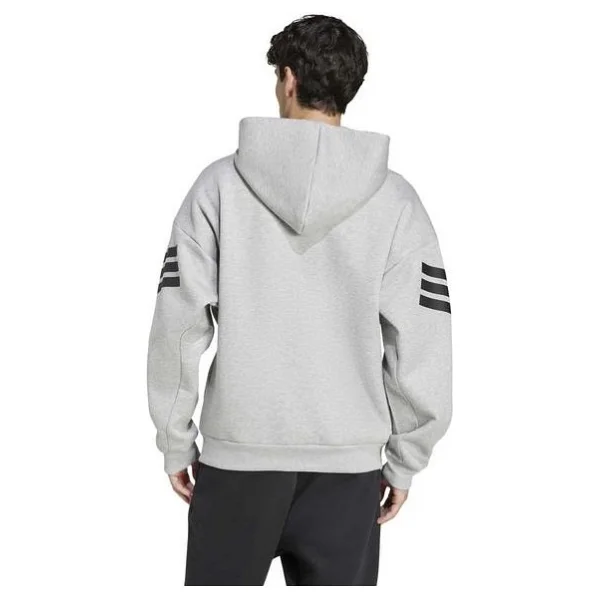 Adidas Future Icons 3-Stripes Full-Zip Jd4828 Gri Erkek Eşofman Üstü - Görsel 8