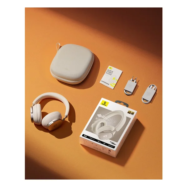 Baseus Inspire Xh1 ANC Beyaz Kulak Üstü Bluetooth Kulaklık - Görsel 4