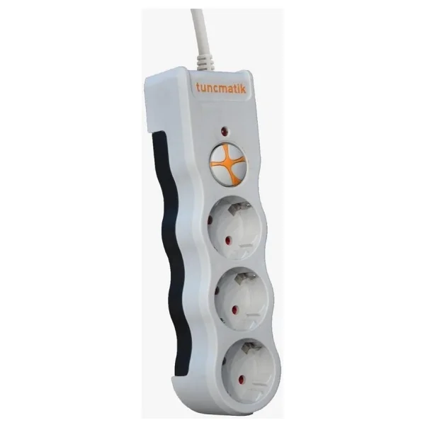 Tunçmatik Powersurge 3 Tsk19009 1050 Joule Anahtarlı Beyaz 1.5 M 3'lü Akım Korumalı Priz - Görsel 3