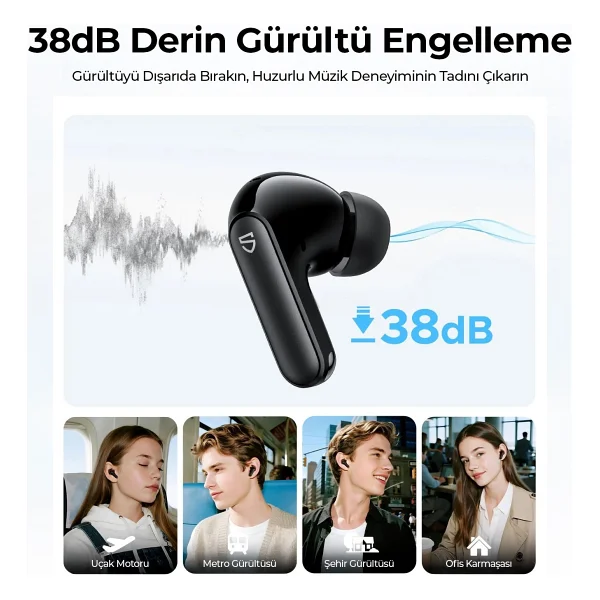 Soundpeats Q3 Pro ANC TWS Kulak İçi Bluetooth Kulaklık - Görsel 2