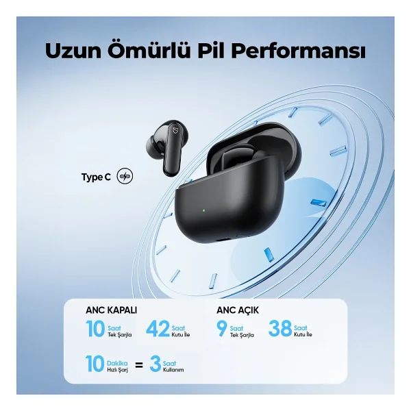 Soundpeats Q3 Pro ANC TWS Kulak İçi Bluetooth Kulaklık - Görsel 5