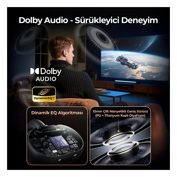 Soundpeats Clip1 TWS Open Ear Bluetooth Kulaklık - Görsel 3