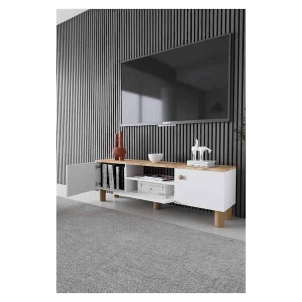 Kzy Mobilya Bohem TV Ünitesi 150 X 50 Cm Modern Tasarım İle Minimalist Estetik Sunuyor - Görsel 4