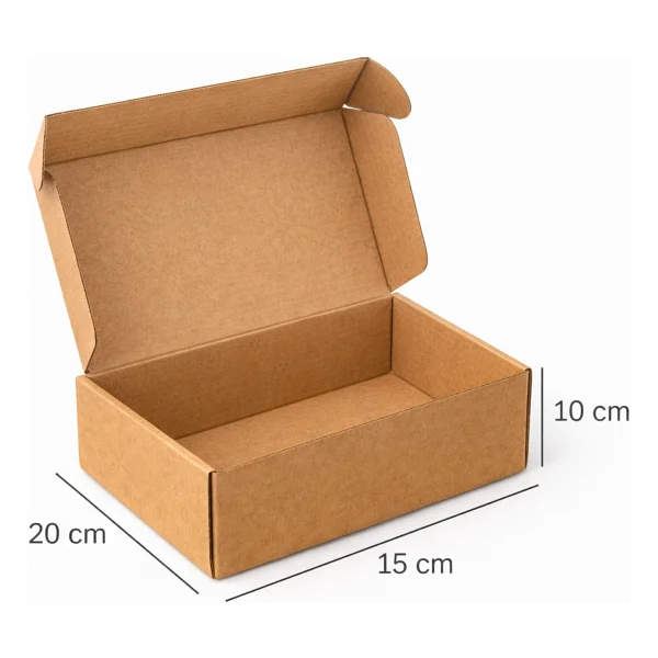 20x15x10 Cm Kutu- Mini E-Ticaret Kargo Kutusu-Kraf Kutu- 0,5 Desi Kutu-25 Adet - Görsel 3