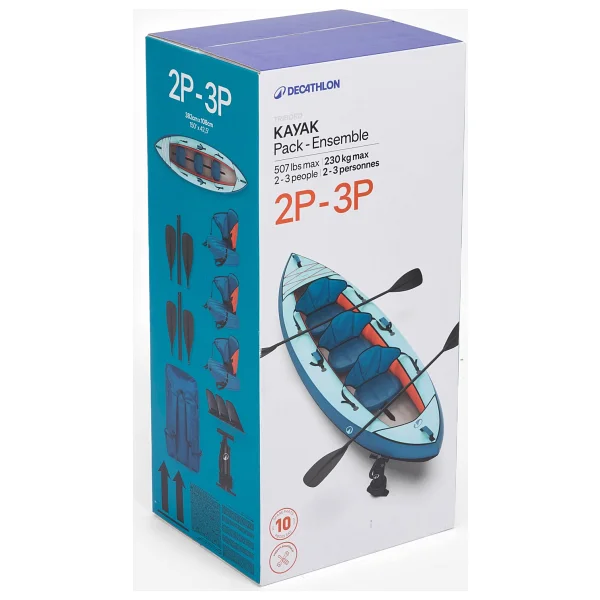 Decathlon 100 Essential 2/3 Kişilik Şişme Kano Seti - Görsel 4