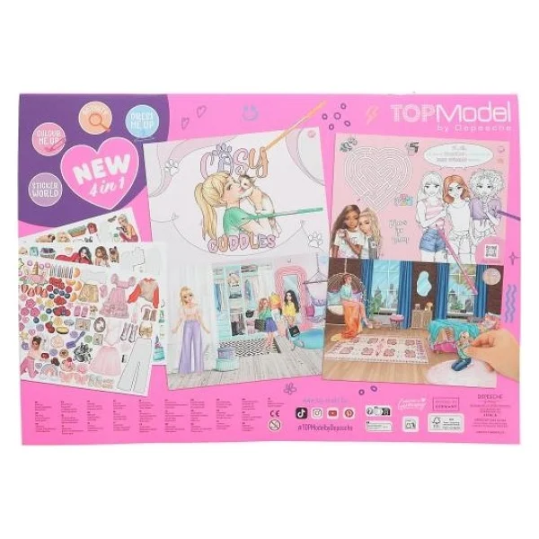 Top Model Topmodel XXL Aktivite Kitabı 42x30 Cm Boyama Defter, Sticker, Bulmaca Kız Çocuk - 1 Adet - Renkli - Görsel 3