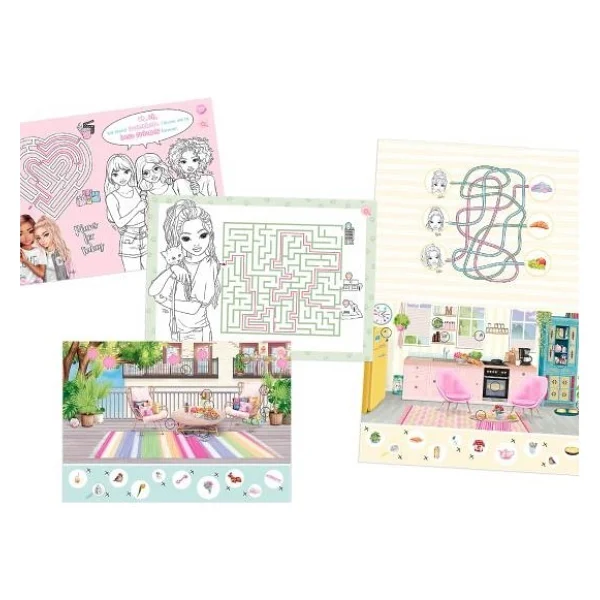 Top Model Topmodel XXL Aktivite Kitabı 42x30 Cm Boyama Defter, Sticker, Bulmaca Kız Çocuk - 1 Adet - Renkli - Görsel 4