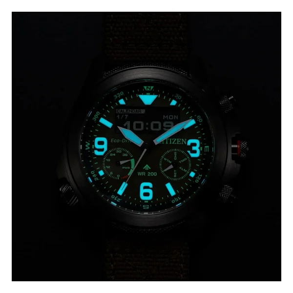 Citizen Promaster Land Jv1005-02w Kumaş Kordon Erkek Kol Saati - Görsel 6