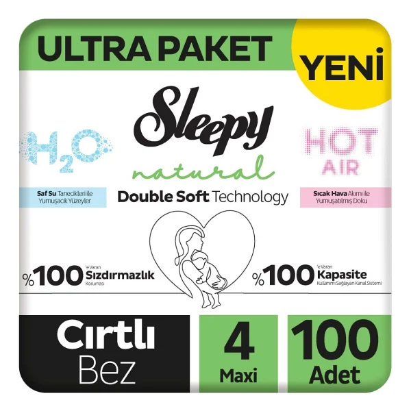 Sleepy Natural Double Soft 6 Numara X Large 62'li Bebek Bezi - Görsel 7