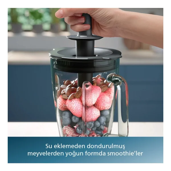 Philips 5000 Serisi Blender 1200w, Problend Plus Teknolojisi, 2 Lt Kapasiteli Cam Hazne, 3 Hız Ve Darbe Özelliği - Siyah - Görsel 4