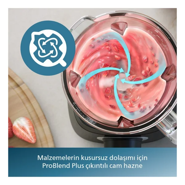 Philips 5000 Serisi Blender 1200w, Problend Plus Teknolojisi, 2 Lt Kapasiteli Cam Hazne, 3 Hız Ve Darbe Özelliği - Siyah - Görsel 6