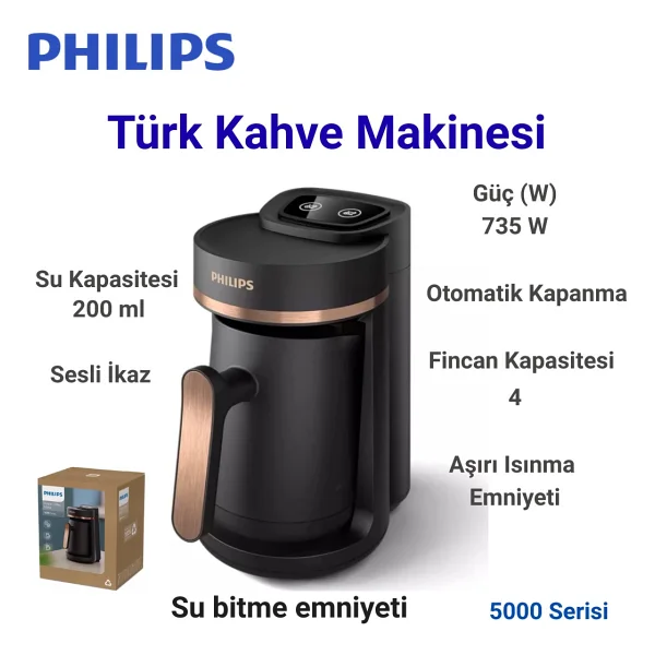 Philips Series 5000 Bakır Türk Kahve Makinesi + 1 Pk. Türk Kahvesi Hediye - Görsel 8