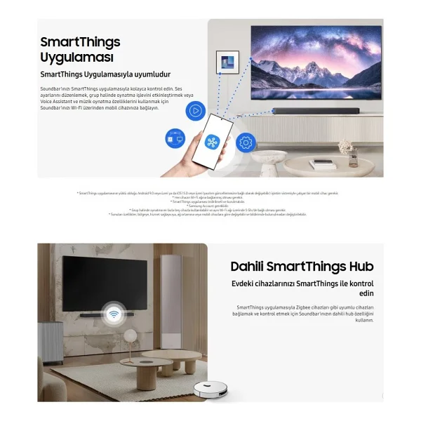 Samsung 656 Watt 2026 Model-Yüksek Güç Mükemmel Ses Kalitesi 11.1.4 Kanal Kablosuz Dolby Atmos Soundbar & Sinema Sistemi-Dahili Sinematik Ses - Görsel 8